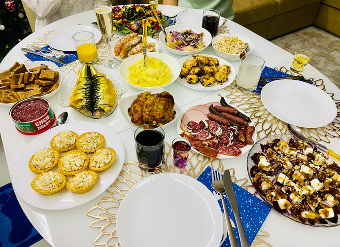 Наша новорічна вечеря. Смачного!